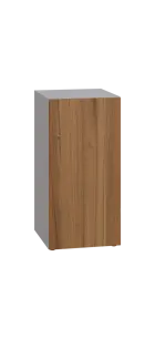 DOMINIT 21 úložná skříň 1-boxová, 917x450x400 mm, korpus šedý, dvířka ořech světlý